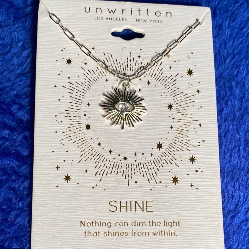 Unwritten Silver Sunburst Necklace